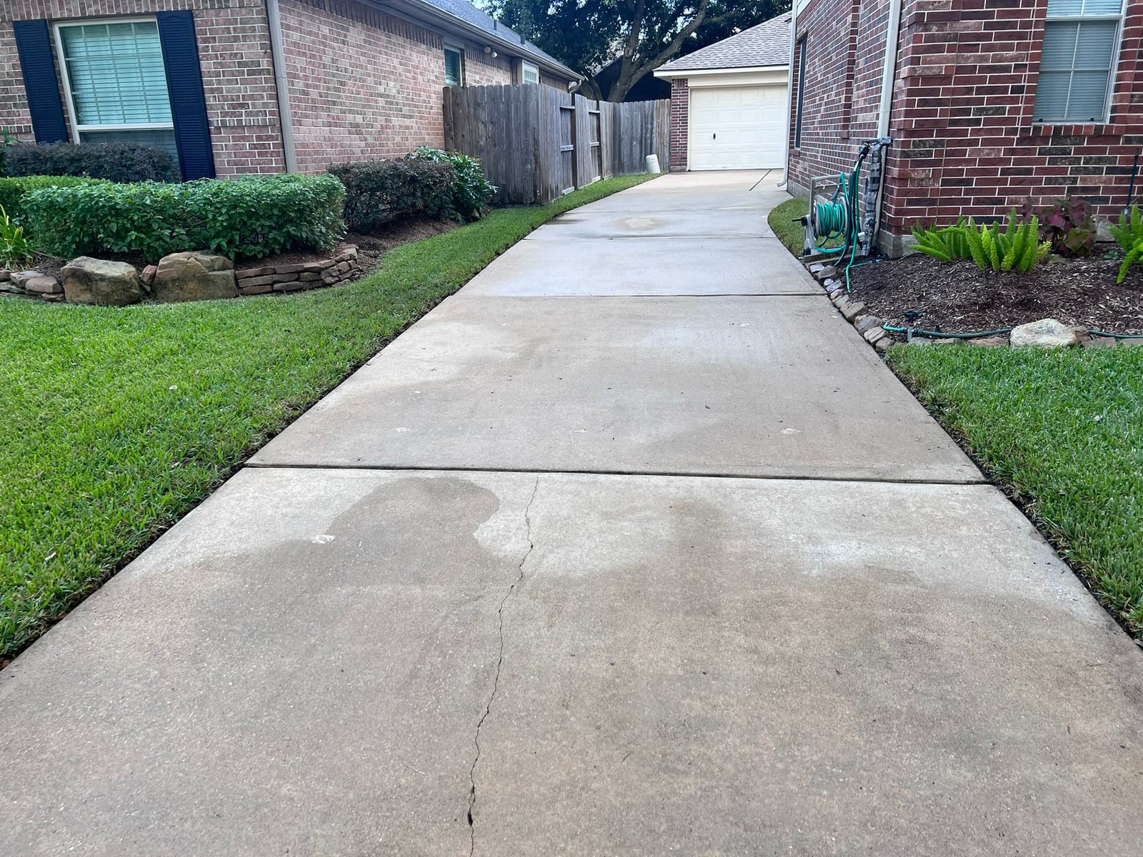 Side driveway before