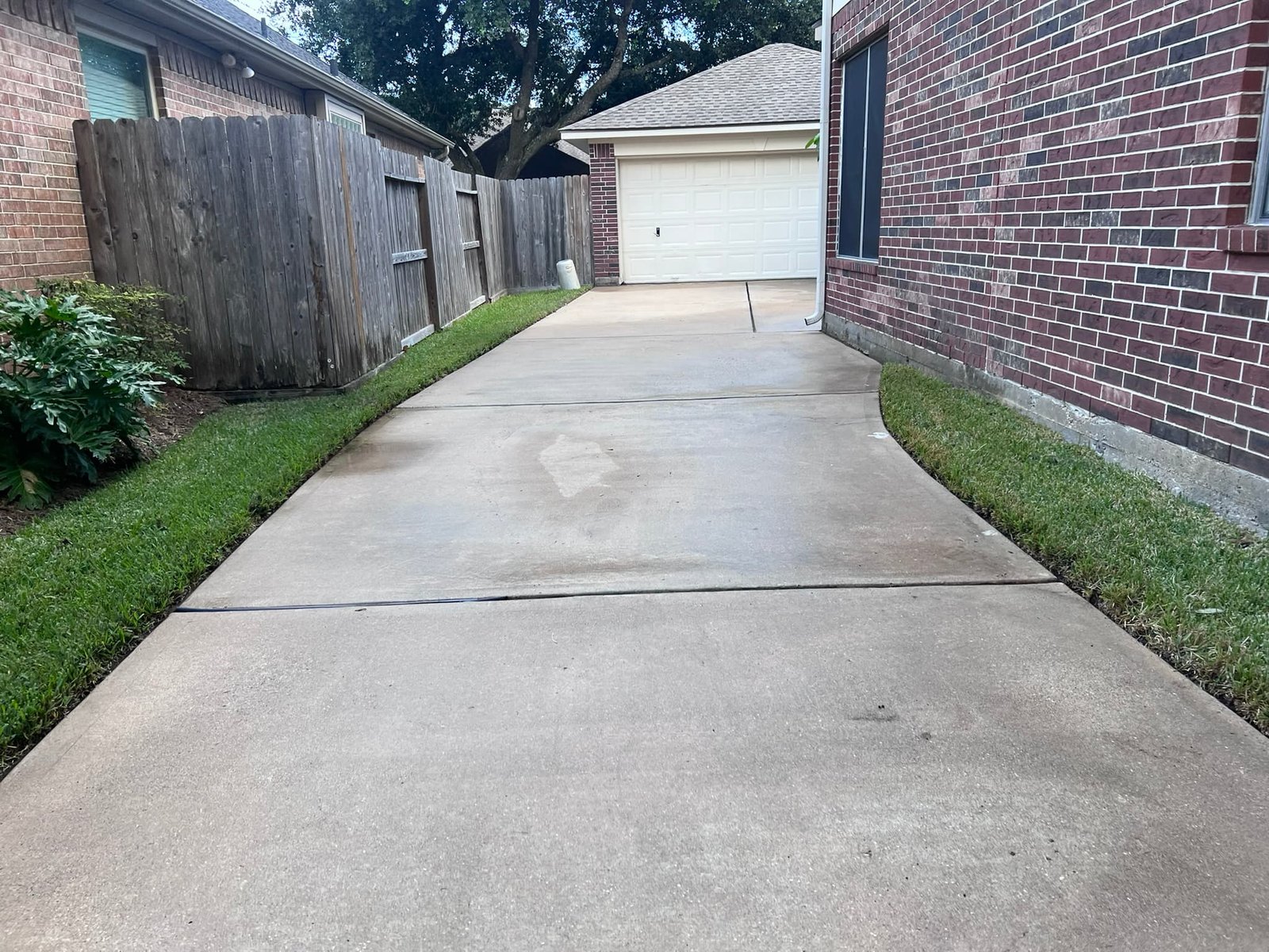 Driveway before cleaning